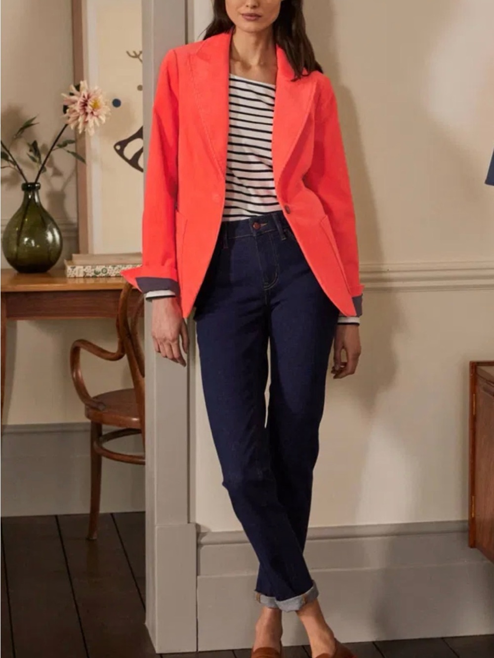 Boden Women's Bright Coral Blazer